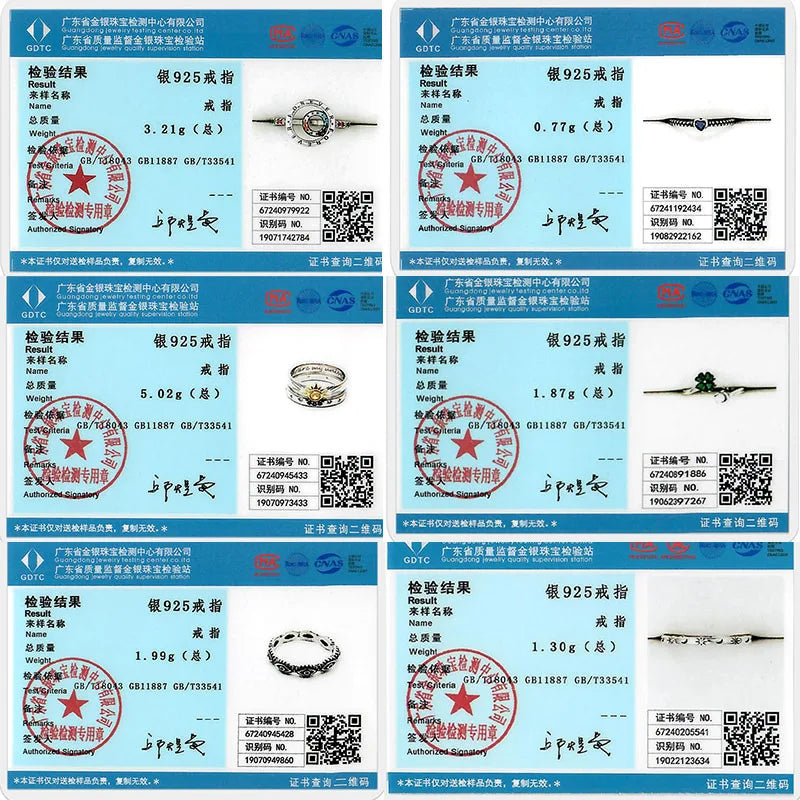925 Sterling Silver Rings - Bow, Heart, Sun, Moon & Star Zircon Jewelry for Women, Birthday & Anniversary Gift