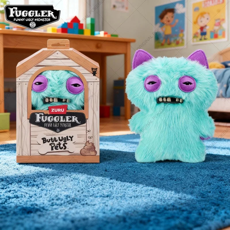 Original Fuggler Ugly Teeth Monsters Plush Toys – Butt Ugly Pets Snowman & Reindeer Dolls for Christmas & Kids Gifts