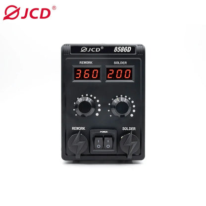 JCD 8586D 2-in-1 750W Soldering Station with Hot Air Gun – LCD Digital Display Electric Soldering Iron for SMD Welding & Rework