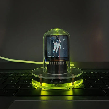 Bitcoin Price Tracker Nixie Tube Alarm Clock with RGB Lights, WiFi Weather Station, DIY Album & GIF Display