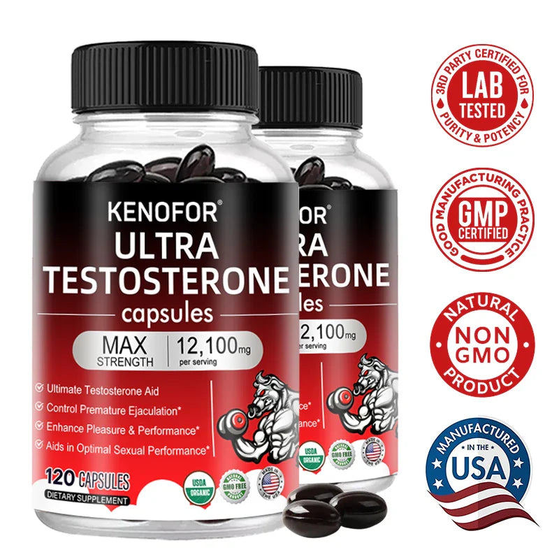 Male Strength Supplement – 12100mg Energy, Endurance & Muscle Support, Fatigue Relief Formula