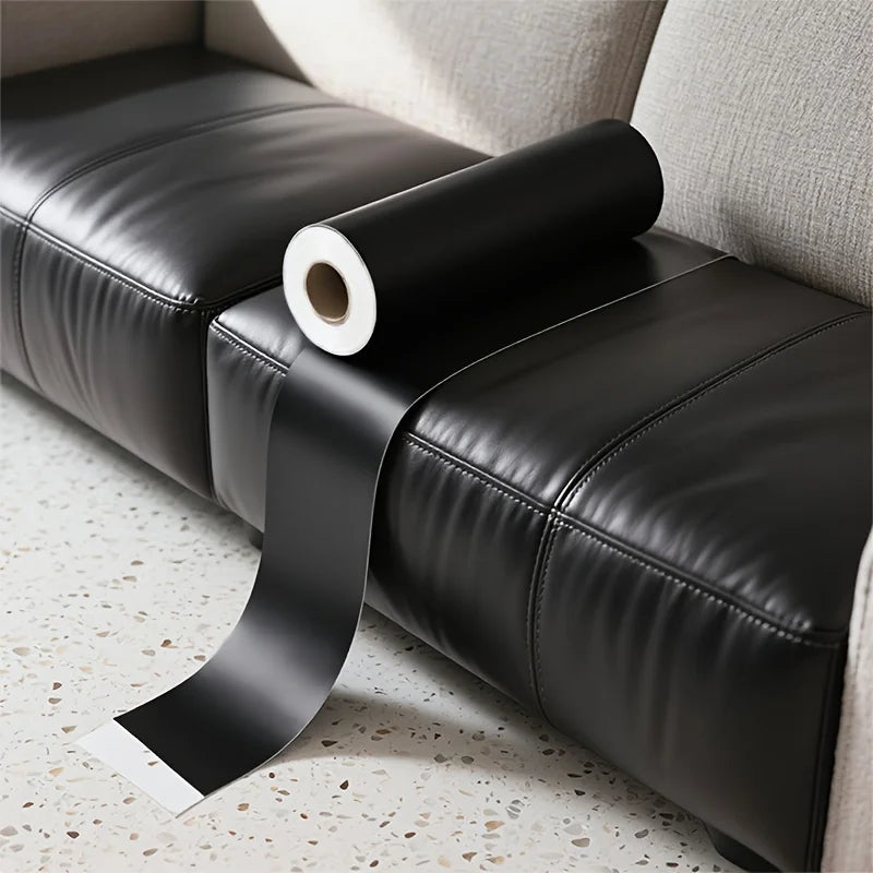 Large PU Leather Repair Patch Roll - Self-Adhesive Faux Leather Repair Tape for Sofa, Car & EV Seats
