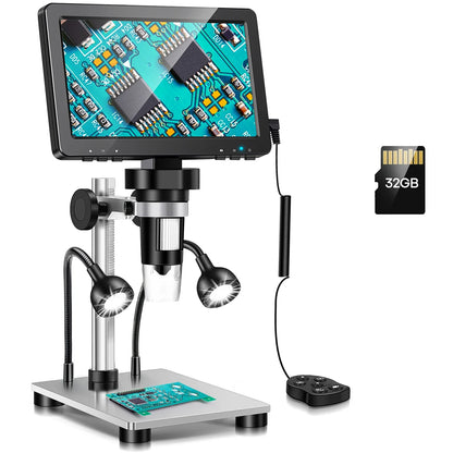 Hayve 7" Digital Microscope – 1200X Zoom, 12MP HD Camera Magnifier for Soldering & Phone Repair