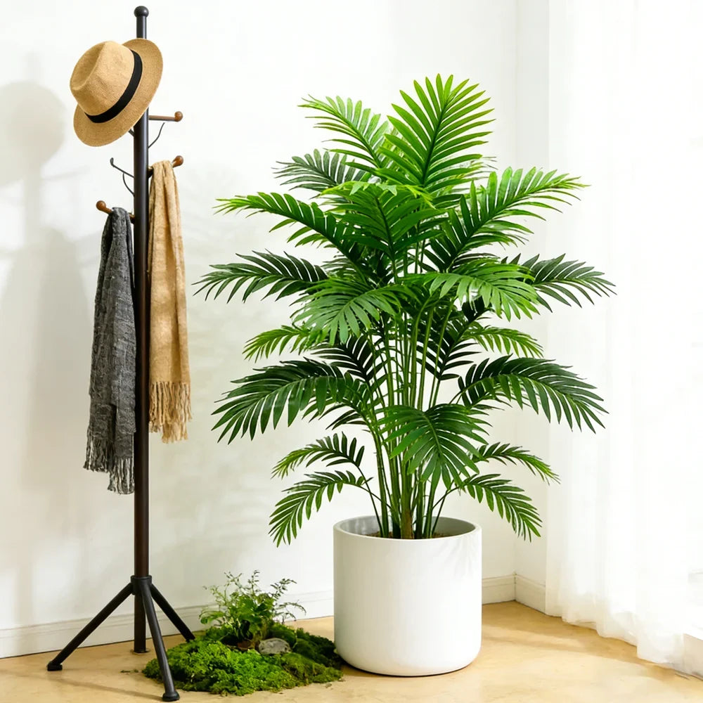 60-80cm Artificial Palm Tree - Faux Monstera & Maranta Leaves for Indoor Home Decor