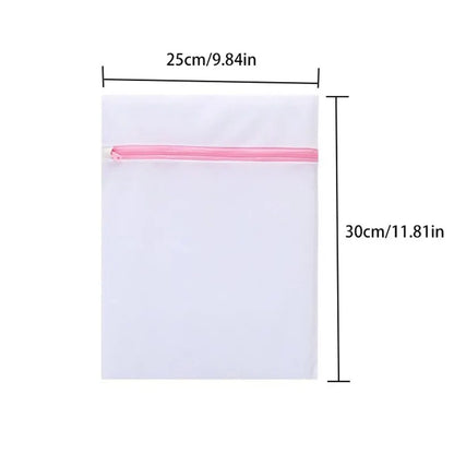 2Pcs/7Pcs Transparent Fine Mesh Laundry Bags – 6 Sizes Reusable Zippered Wash Bags for Machine Protection