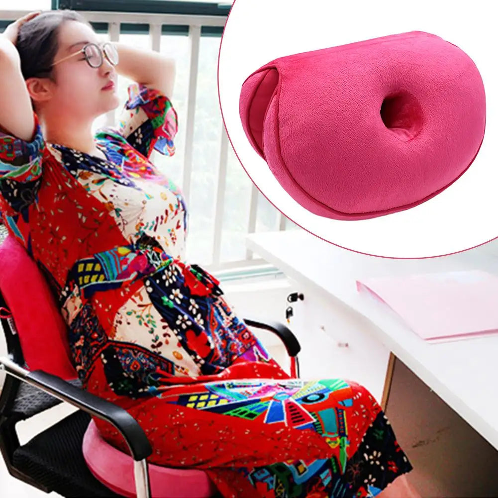 Orthopedic Dual Comfort Seat Cushion – Pelvis Support & Hip Lift Pillow for Pressure Relief & Posture Improvement