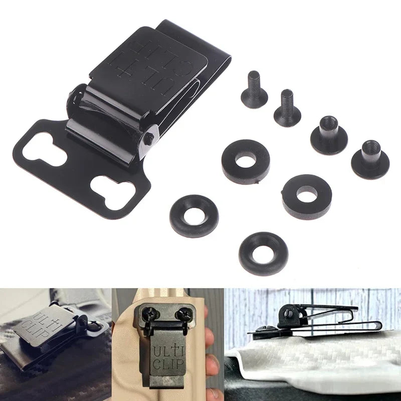 Universal Belt Clip for Kydex Holster – UltiTuck K Sheath Waist Clip Replacement Accessory for EDC Carry Holsters