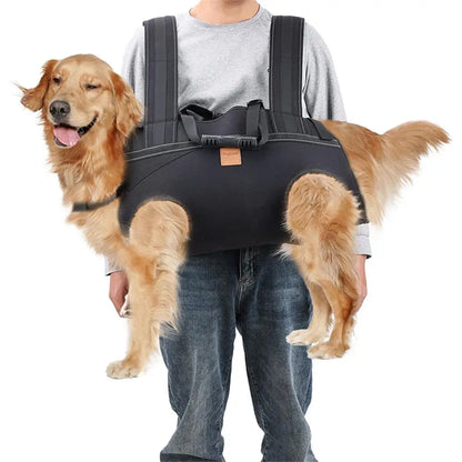 Large Dog Backpack Carrier – Full Body Sling Harness with Handle for Elderly & Disabled Dogs