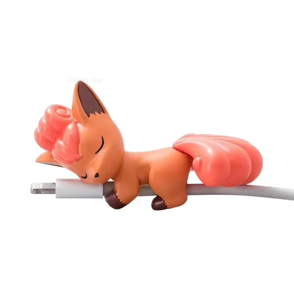 Anime Pokémon USB Cable Bite Case – Pikachu & Eevee Figure Toy Cosplay Prop Gift