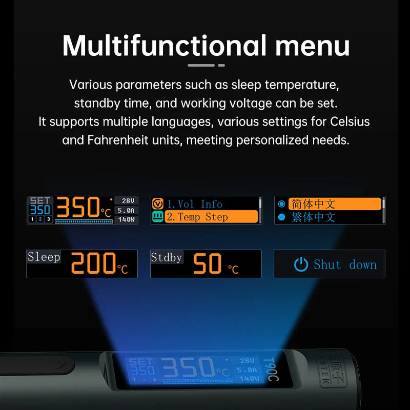 ALIENTEK T90 Soldering Iron – 140W High-Precision Temperature Control 80-450℃ Professional Repair Tool