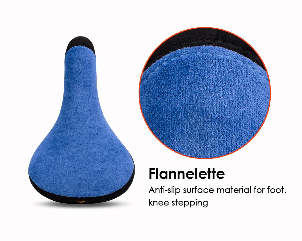 Funsea Bicycle Saddle – 2-Tone Flannelette Bike Seat with Embroidered Logo, 8mm Rail