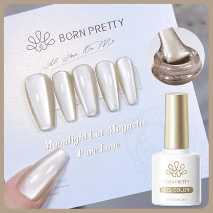 BORN PRETTY Cat Magnetic Gel Nail Polish 117 Colors 10ml Full Coverage Semi-Permanent Soak-Off Nail Varnish for Salon Manicure Glitter Cat Eye Nails