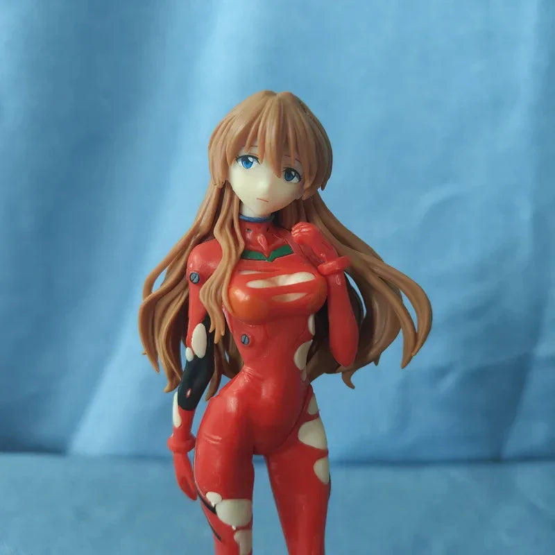 18cm NEON GENESIS EVANGELION Ayanami Rei & Asuka Action Figures – PVC Anime Model Figurines for Collection