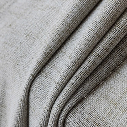 Modern Solid Color Pleated Window Curtain – Texture Floor-Length Yarn Cotton Translucent Curtain for Home