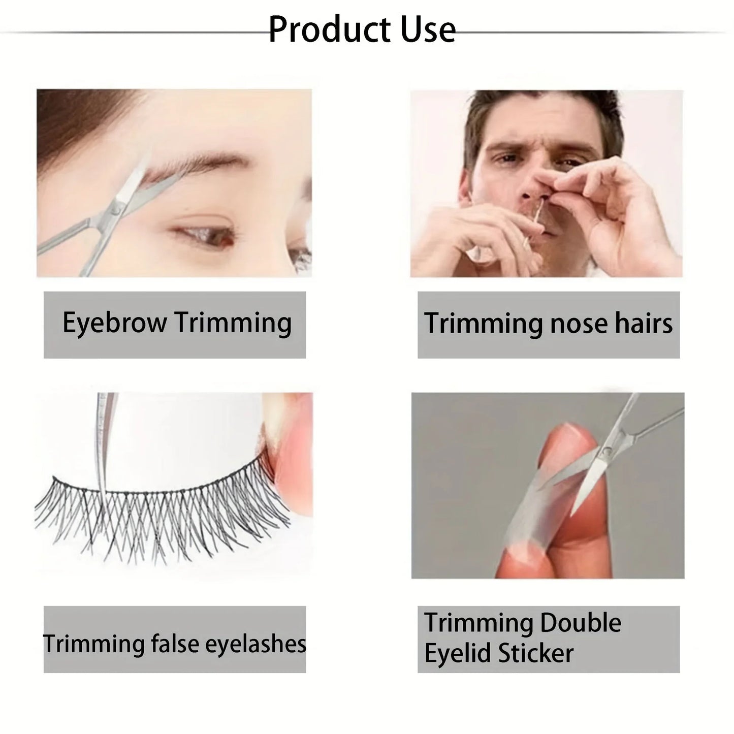 Small Stainless Steel Scissors for Nails, Eyebrows & Nose Hair – Facial Trimmers & Beauty Tools