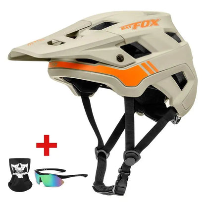 BATFOX Matte Black MTB Bike Helmet – Men's Mountain Bike Cycling Helmet Casco Ciclismo