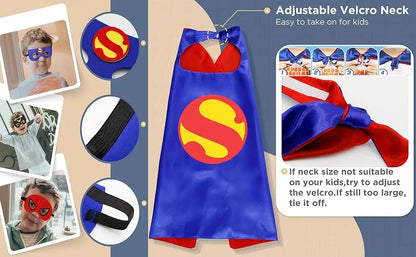 Superhero Capes for Boys & Girls – Cartoon Dress-Up Costume Cloak for Birthday, Halloween & Easter Party