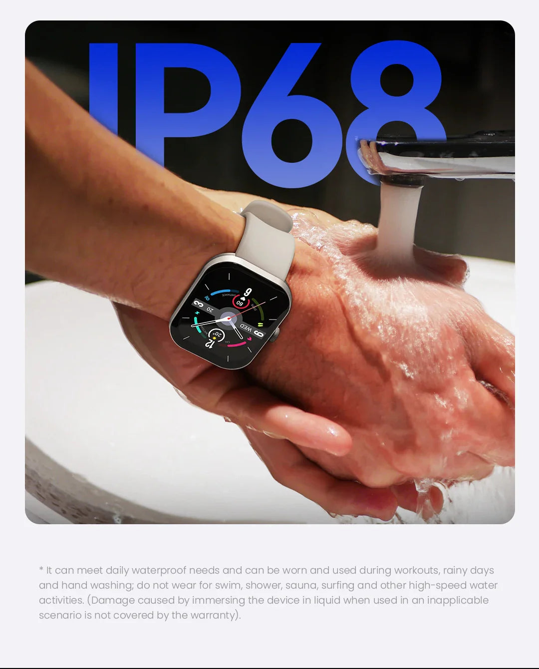 HAYLOU Watch S6 Smartwatch — 2.01" HD Display, Bluetooth Voice Calls, IP68 Waterproof Fitness Tracker