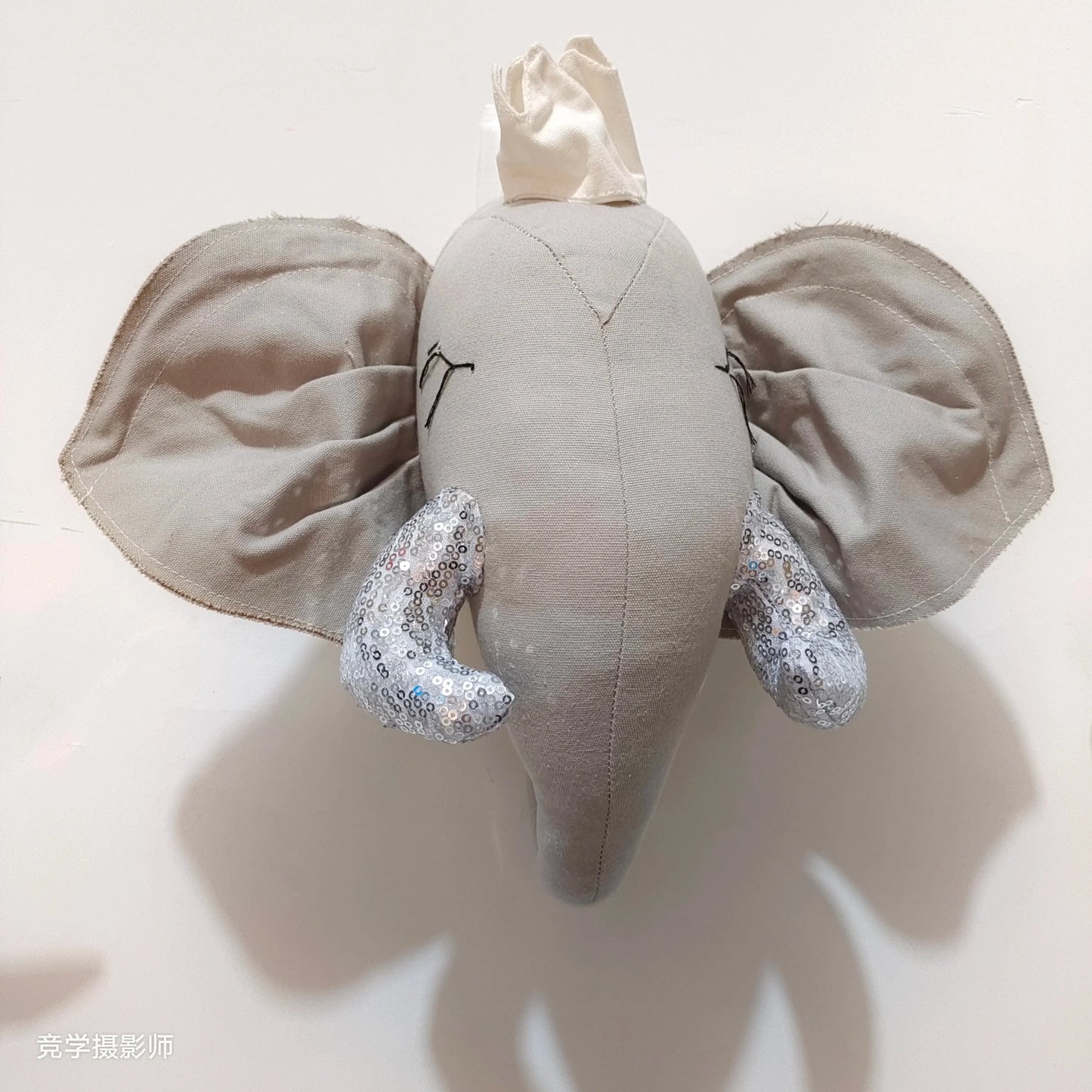 Handmade 3D Felt Animal Heads — Elephant & Swan Wall Hanging Decor for Nursery & Kids’ Bedroom
