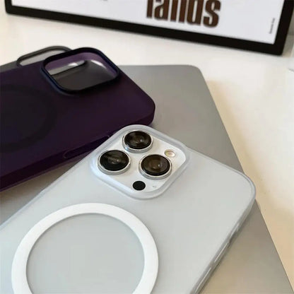 Matte Ultra-Thin iPhone Case – Hard PC Translucent Cover with MagSafe Magnetic Wireless Charging, Fits iPhone 11-17 Pro Max