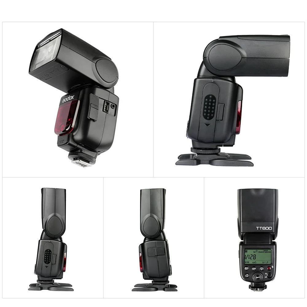 Godox TT600 2.4G Wireless TTL Speedlite + X2T Trigger — Compatible with Canon, Nikon, Sony, Fuji, Olympus