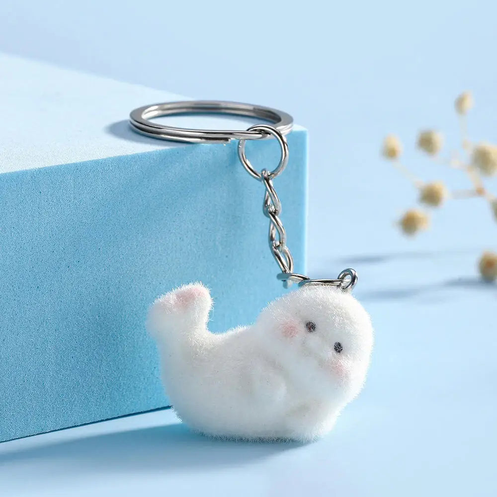 Cartoon Plush Koala Keychain – Cute Fluffy Doll Bag Pendant, DIY Keyring Charm Gift for Women