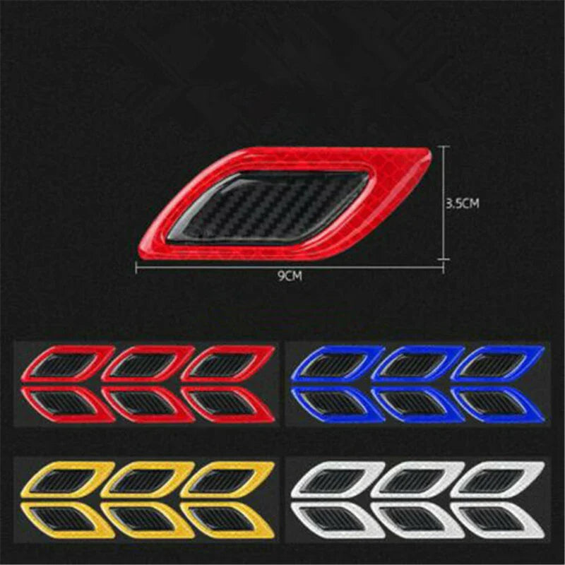 6pcs/Set Car Reflective Safety Stickers: Anti-Scratch Warning Decals for Truck, Auto Exterior Decoration