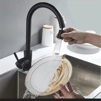 New 2-Mode Kitchen Faucet Spray Head – Adjustable 360° Rotary Splashback Nozzle & Aerator Filter