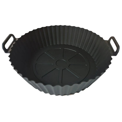 Reusable Silicone Air Fryer Liner Basket with Non-Stick Baking Tray & Pizza Pan for Kitchen Cooking
