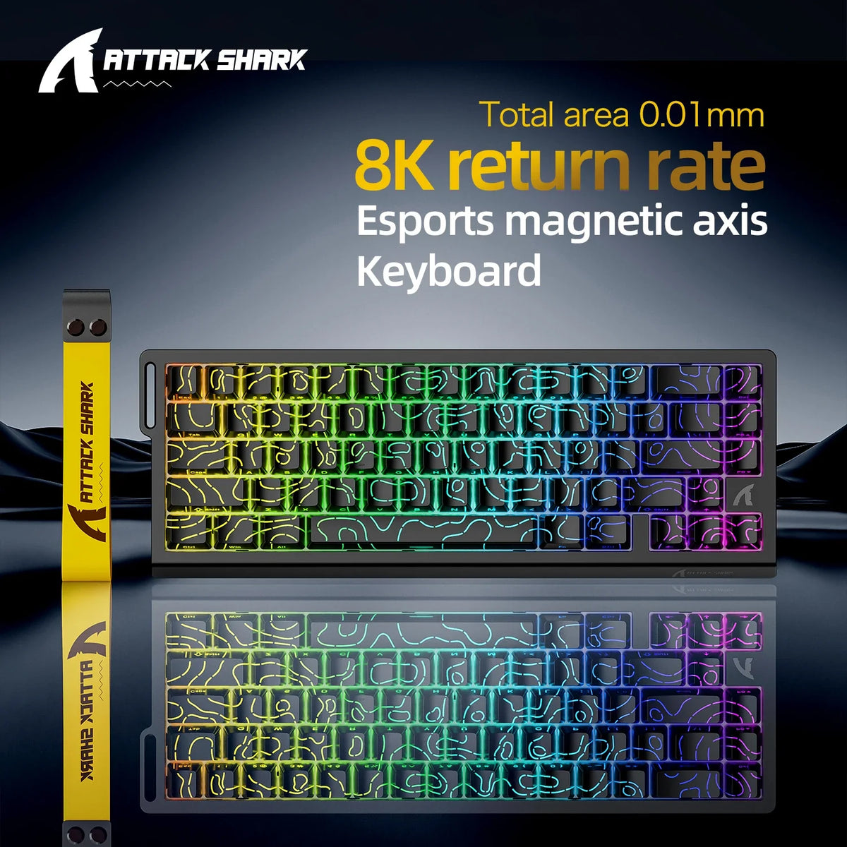 ATTACK SHARK X68HE Magnetic Gaming Keyboard - X68 Pro Rapid Trigger 8000Hz Mechanical Keyboard