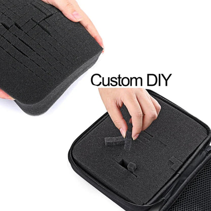 DIY Foam Hard Carry Case Storage Bag – Shockproof Travel Zipper Organizer for Camera & Outdoor Tool Accessories