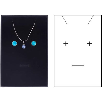 6-Pack Black Necklace Gift Boxes — 7.8x5x1.2" Kraft Cardboard Jewelry Boxes with Sponge for Necklace & Earrings, Mother’s Day Gift