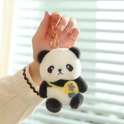 Cute Panda Plush Keychain - Cartoon Bag Pendant & Car Key Chain Gift Accessory