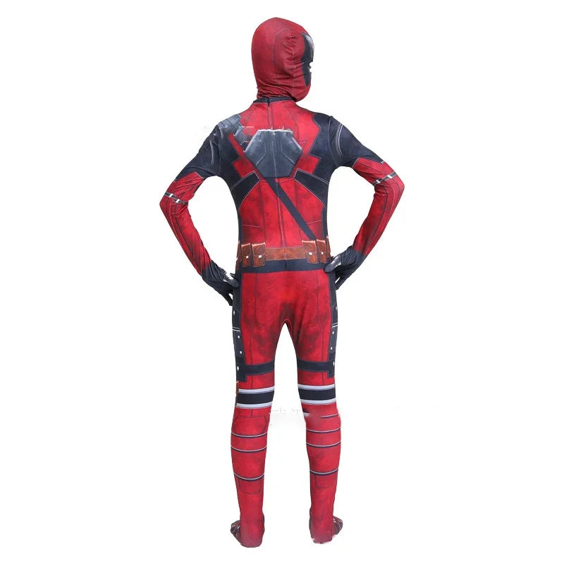 Deadpool Kids Halloween Cosplay Costume – Superhero Jumpsuit for Children
