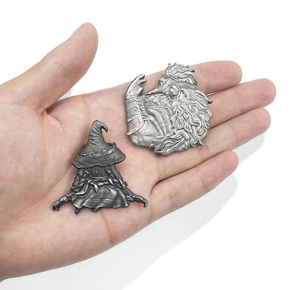 Open World Game Miniature Enamel Pins – Ranni & Godfrey Figure Badge for Gamers