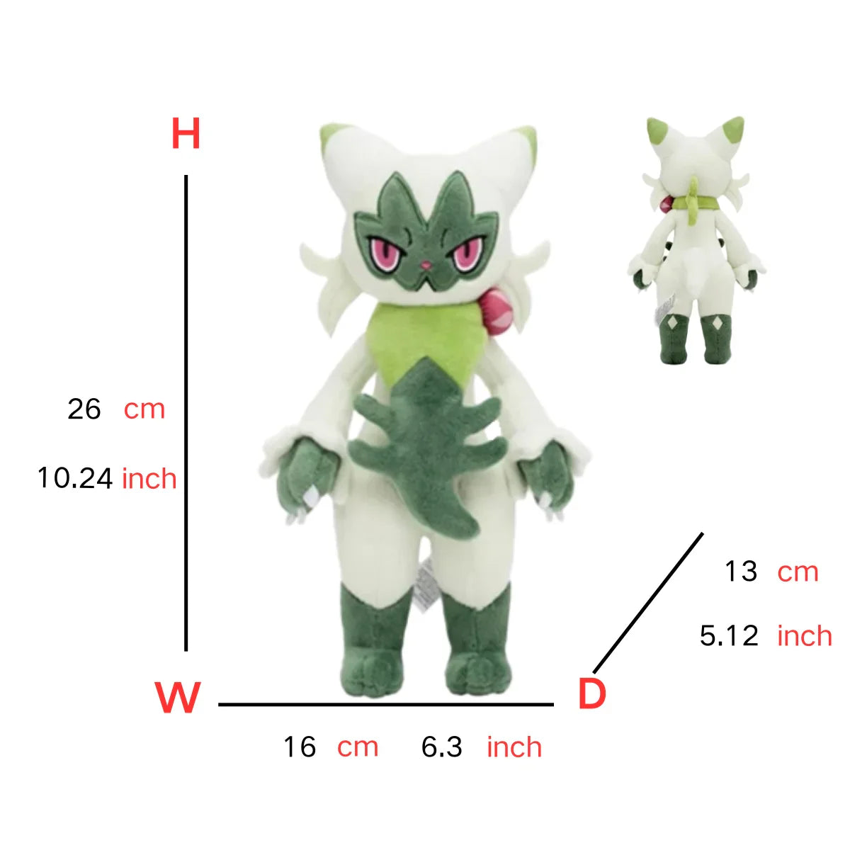 Floragato Sprigatito Meowscarada Plush Toy – Kawaii Anime Stuffed Figure, Birthday Gift for Kids