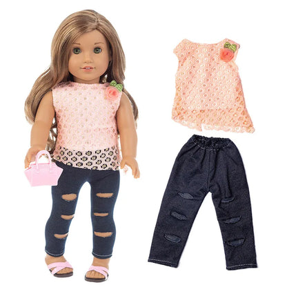 18-Inch American Girl Doll Clothes – Coat, Tights & Pants Outfit for Newborn & Baby Dolls