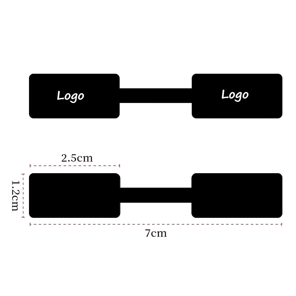 100pcs Square Head Bracelet Rings – Custom Logo Label Price Tags for Jewelry Display & Packaging Accessories Wholesale