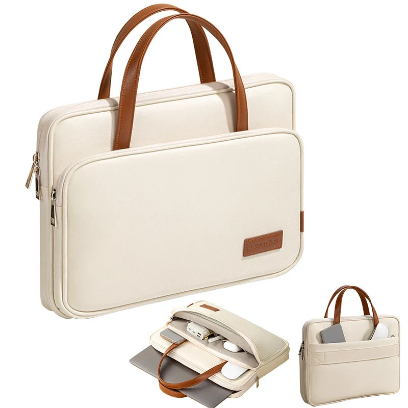 Women Slim Laptop Briefcase Bag for MacBook Air 13/14, Huawei MateBook, Lenovo, Acer & 15.6-Inch Notebook Carry Case