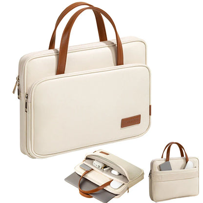 Women Slim Laptop Briefcase Bag for MacBook Air 13/14, Huawei MateBook, Lenovo, Acer & 15.6-Inch Notebook Carry Case