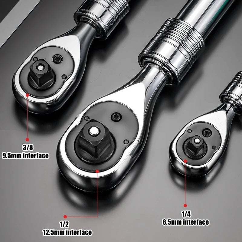 # Telescopic Ratchet Wrench Set - 72-Tooth Quick Release Adjustable Head Tool for Automotive Repair