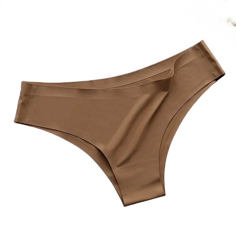 4PCS Seamless Ice Silk G-String Panties for Women – Low Waist, Soft Ultra-Thin Sexy Underwear Briefs