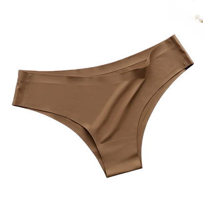 4PCS Seamless Ice Silk Panties Set for Women – Low Waist G-String, Soft Ultra-Thin Sexy Underwear Briefs