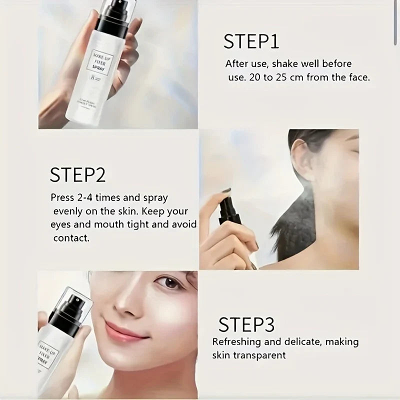 100ml Makeup Setting Spray – Long-Lasting, Oil-Control Hydrating Fixer Spray for Women Cosmetics