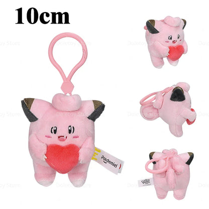 Original Pokémon Plush Keychain – Pikachu, Eevee, Charmander, Squirtle, Mew, Snorlax, Jigglypuff Cute Cartoon Doll Toy Gift for Kids