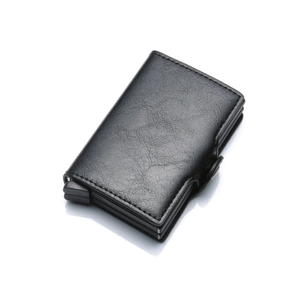 RFID Carbon Fiber Slim Wallet for Men – Mini Card Holder with 14 Slots, Small Money Bag Purse