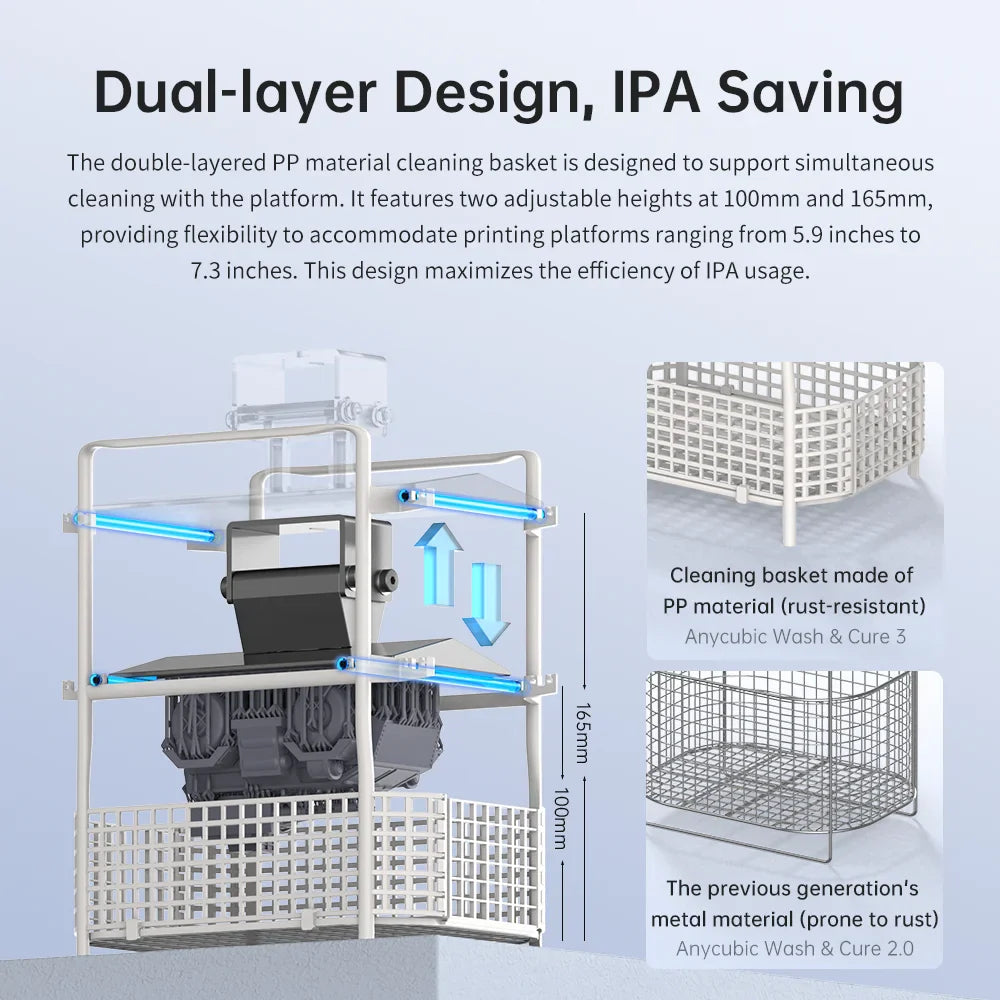 ANYCUBIC Wash & Cure Machine | 3-4L Large Volume for LCD/DLP Resin 3D Printers, Compatible with Photon Mono 2