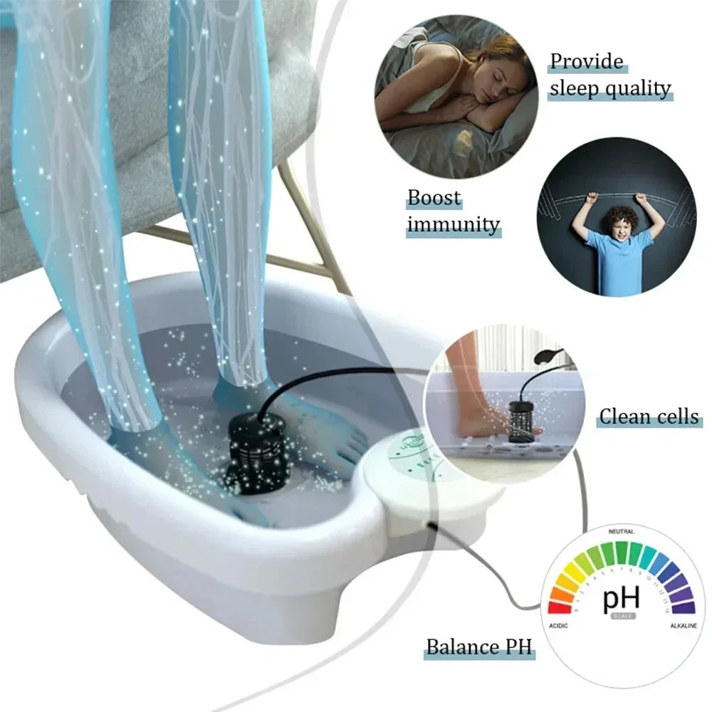 Detox Ionic Foot Spa Bath Machine – Massage & Detoxification, Relieves Fatigue, Promotes Health & Vitality