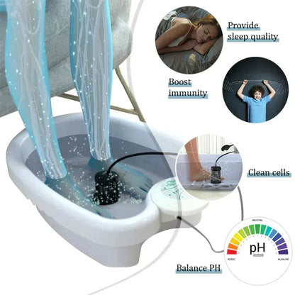 Detox Ionic Foot Spa Bath Machine – Massage & Detoxification, Relieves Fatigue, Promotes Health & Vitality
