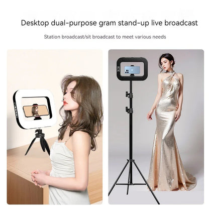 New Handheld Ring LED Light – Rechargeable Portable Fill Light for Mobile Phone, Live Broadcast, Photography, and Selfies